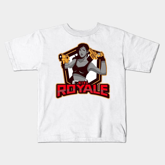 pubg royale girl Kids T-Shirt by Hyper_co